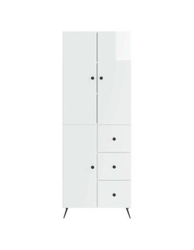 Set di armadi 2 pcs Bianco Lucido Legno ingegnerizzato