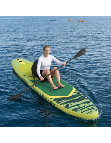 SUP Board con Seggiolino 2-in-1 POSEIDON 366 x 81 x 15 cm Verde