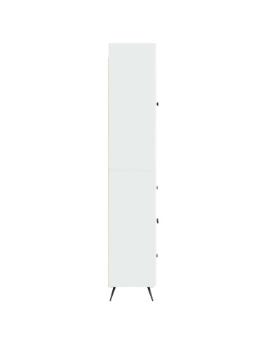 Set di armadi 2 pcs Bianco Lucido Legno ingegnerizzato