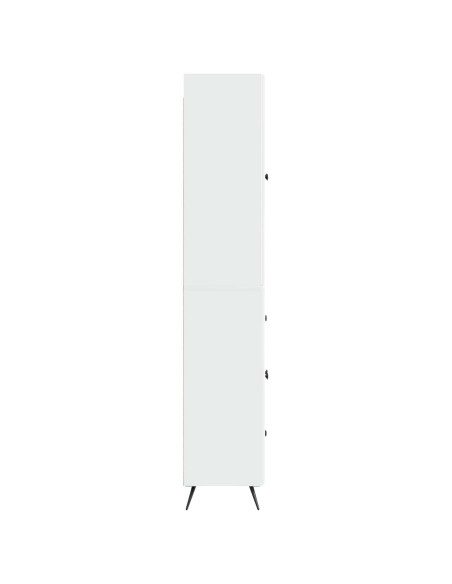 Set di armadi 2 pcs Bianco Lucido Legno ingegnerizzato