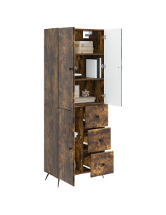 Set di armadi 2 pcs Rovere Fumo Legno ingegnerizzato 2