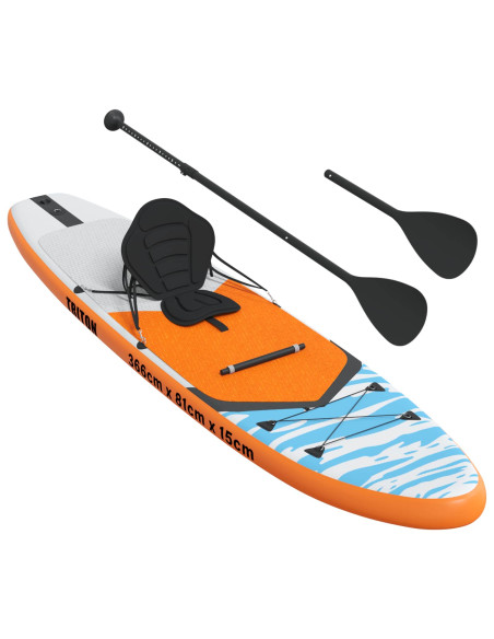 SUP Board con Seggiolino 2-in-1 TRITON 366 x 81 x 15 cm Blu per
