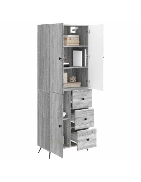 Set di armadi 2 pcs Sonoma grigio Legno ingegnerizzato