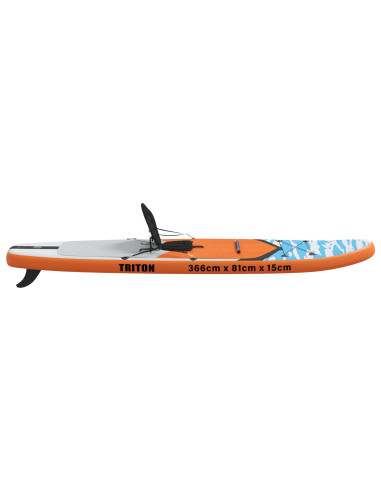 SUP Board con Seggiolino 2-in-1 TRITON 366 x 81 x 15 cm Blu per