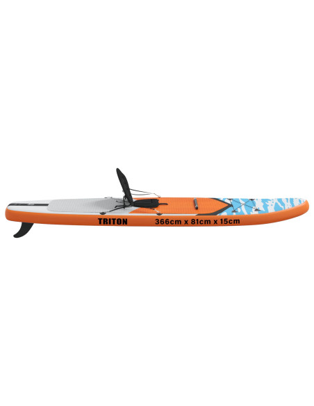 SUP Board con Seggiolino 2-in-1 TRITON 366 x 81 x 15 cm Blu per