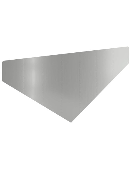 Bordura per Prato 4 pcs 100 x 45 cm Acciaio Argento
