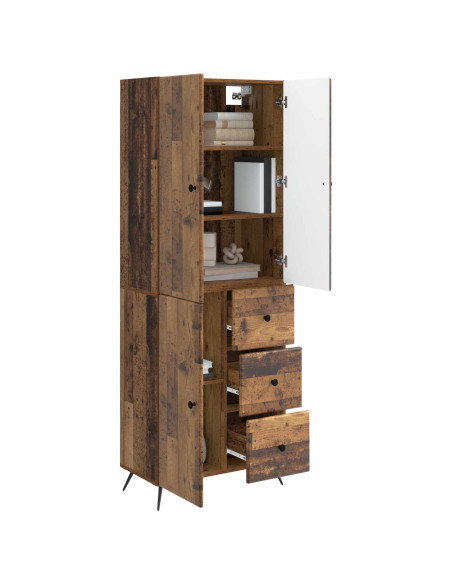 Set di armadi 2 pcs Legno antico Legno ingegnerizzato