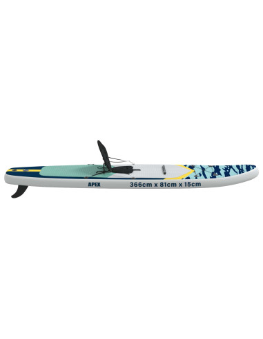 SUP Board con Seggiolino 2-in-1 APEX 366 x 81 x 15 cm Blu per
