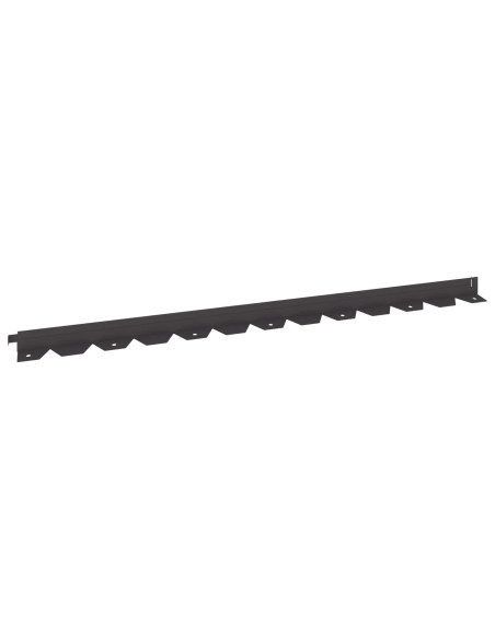 Bordura per Prato 10 pcs 102 x 4 x 4 cm Acciaio Nero