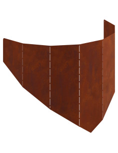 Bordura per Prato 100 x 45 cm Acciaio Ruggine 2