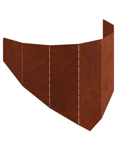 Bordura per Prato 100 x 45 cm Acciaio Ruggine
