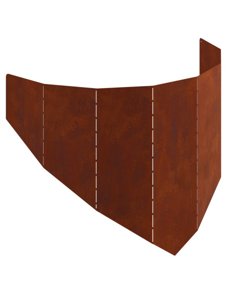 Bordura per Prato 100 x 45 cm Acciaio Ruggine