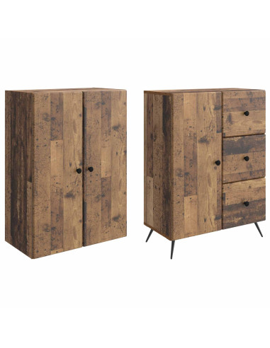 Set di armadi 2 pcs Legno antico Legno ingegnerizzato