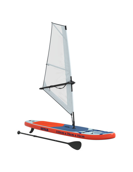 SUP gonfiabile con vela SCYLLA 330 x 76 x 15 cm Blu per