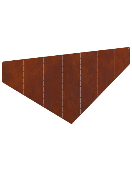 Bordura per Prato 4 pcs 100 x 45 cm Acciaio Ruggine