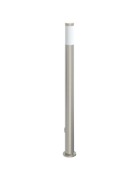 Lampada a paletto con presa elettrica 110 cm Acciaio Inox IP44