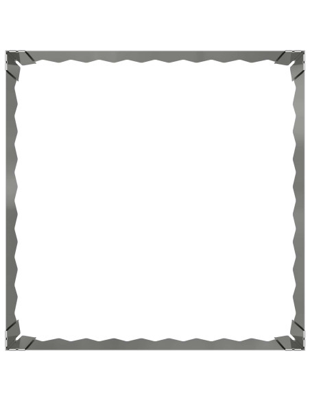 Bordura per Prato 60 x 60 x 20 cm Acciaio Argento