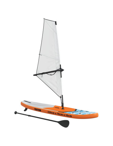 SUP gonfiabile con vela TRITON 330 x 76 x 15 cm Blu per