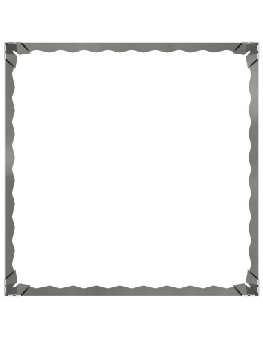 Bordura per Prato 4 pcs 60 x 60 x 20 cm Acciaio Argento