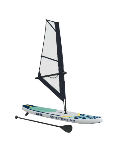 SUP gonfiabile con vela APEX 330 x 76 x 15 cm Blu per