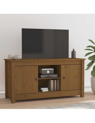 Mobile Porta TV Ambra 103x36,5x52 cm in Legno Massello di Pino