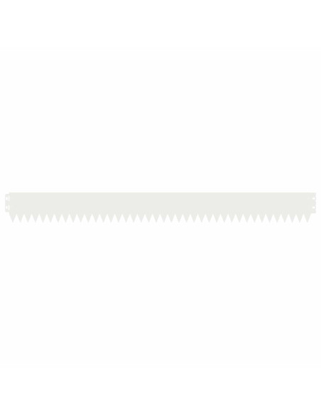 Bordura per Prato 10 pcs 103 x 10 cm Acciaio Bianco
