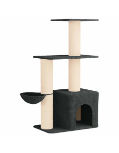 Albero per gatti con pali per graffiare in sisal Grigio Scuro 2