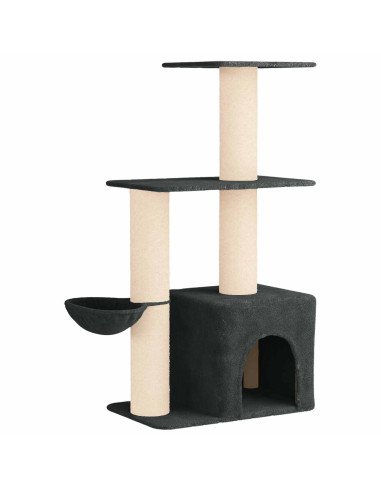 Albero per gatti con pali per graffiare in sisal Grigio Scuro