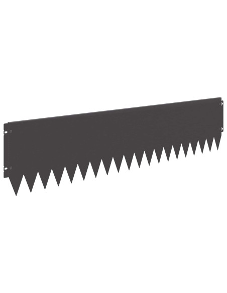 Bordura per Prato 10 pcs 103 x 25 cm Acciaio Nero
