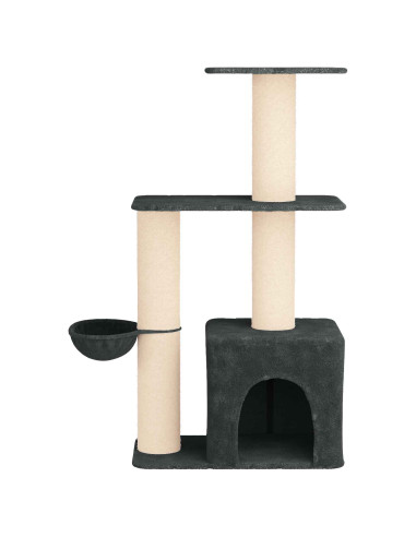 Albero per gatti con pali per graffiare in sisal Grigio Scuro