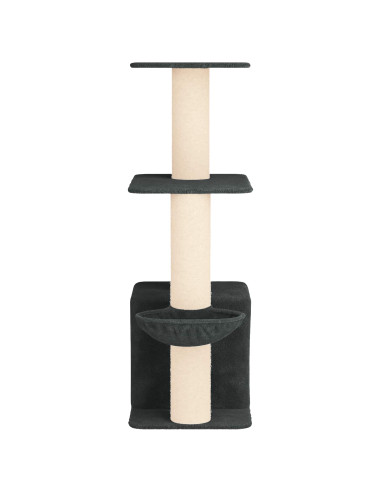 Albero per gatti con pali per graffiare in sisal Grigio Scuro