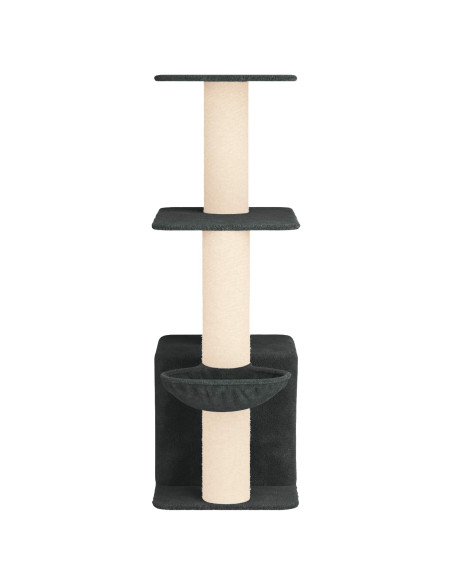 Albero per gatti con pali per graffiare in sisal Grigio Scuro