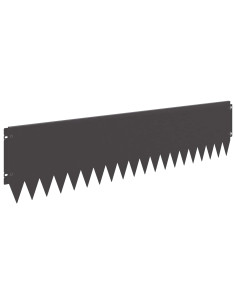 Bordura per Prato 20 pcs 103 x 25 cm Acciaio Nero 2