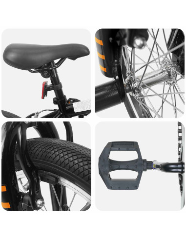 BMX 16 Pollici per 5-8 anni Nero
