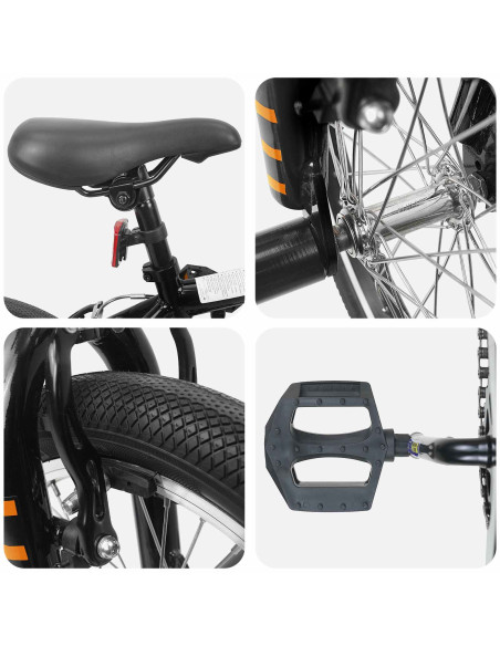 BMX 16 Pollici per 5-8 anni Nero