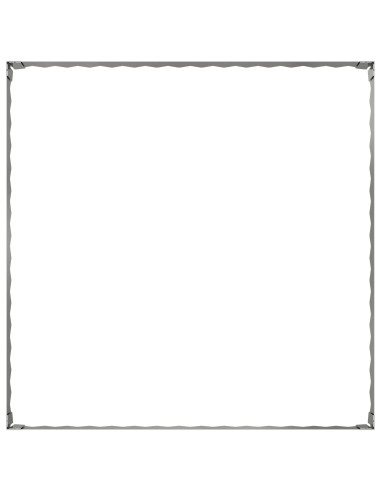 Bordura per Prato 100 x 100 x 20 cm Acciaio Argento