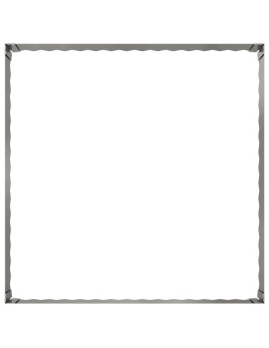 Bordura per Prato 100 x 100 x 35 cm Acciaio Argento