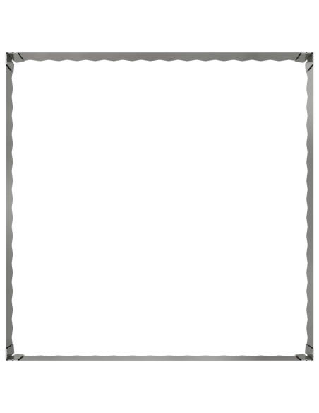Bordura per Prato 4 pcs 100 x 100 x 35 cm Acciaio Argento