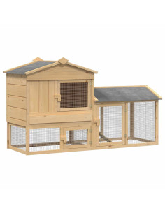 Pollaio 2 pcs Marrone Pino massello