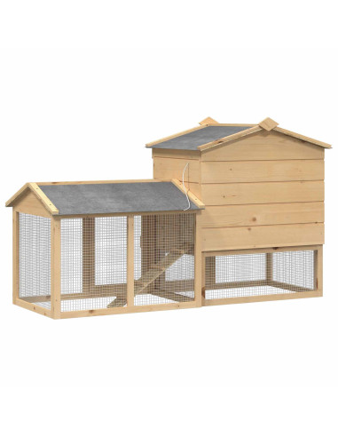 Pollaio 2 pcs Marrone Pino massello