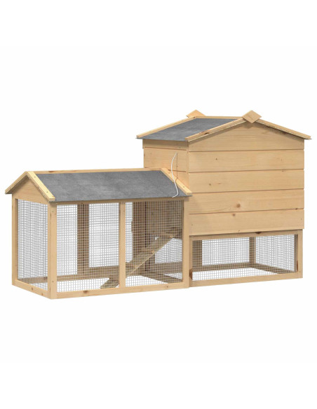 Pollaio 2 pcs Marrone Pino massello