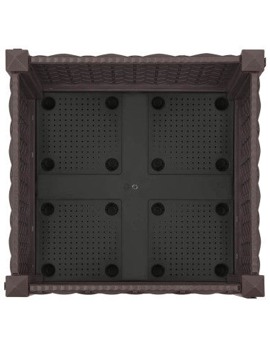Vaso da Giardino con Ruote Marrone 40 x 40 x 29 cm PP
