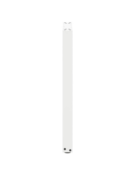 Gambe per tavolo consolle a forma di U 2 pz bianche 38x(72-73) cm in acciaio