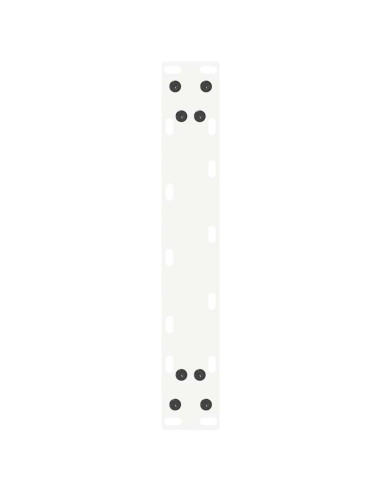 Gambe per tavolo consolle a forma di U 2 pz bianche 38x(72-73) cm in acciaio