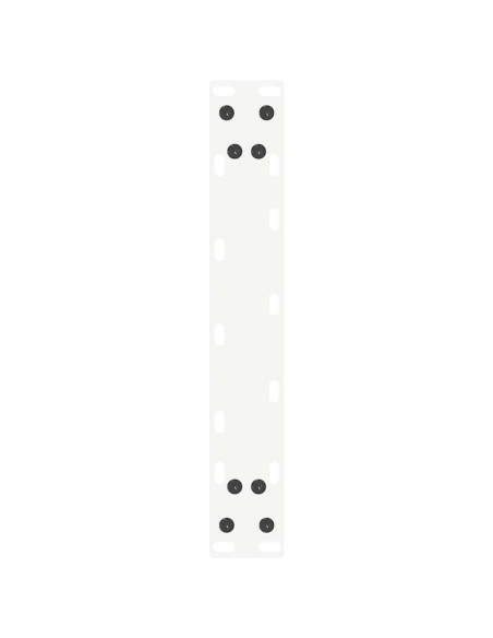 Gambe per tavolo consolle a forma di U 2 pz bianche 38x(72-73) cm in acciaio