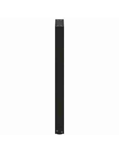 Gambe per Tavolo Consolle a Forma di U 2 pz Nere 38x(72-73) cm Acciaio