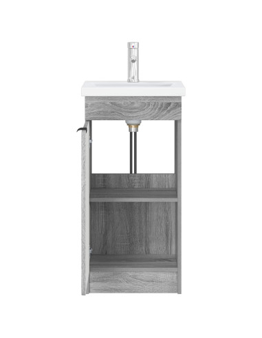 Mobile da bagno con lavabo Sonoma grigio 42 x 40 x 84,5 cm