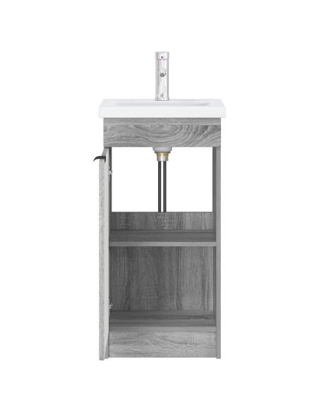 Mobile da bagno con lavabo Sonoma grigio 42 x 40 x 84,5 cm