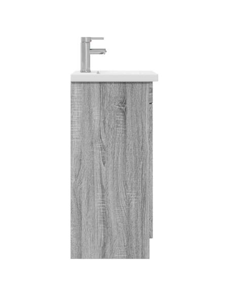 Mobile da bagno con lavabo Sonoma grigio 42 x 40 x 84,5 cm