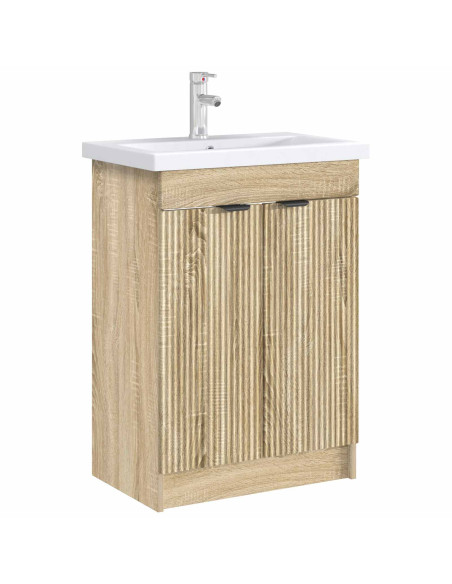 Mobiletto da bagno sotto il lavello Rovere Sonoma
